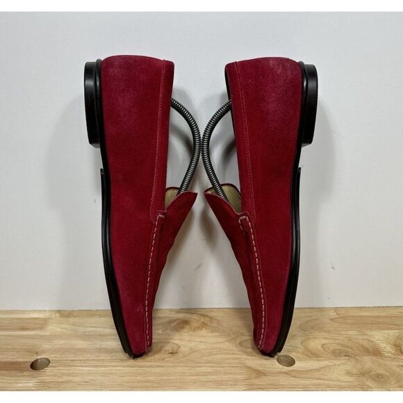 Prada Red Suede Loafers Shoes Men’s Size 10 Dress - Picture 5 of 9
